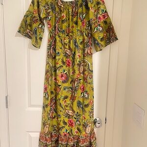 NWT Lapogee Olive Garden Reverie Boho Maxi Dress